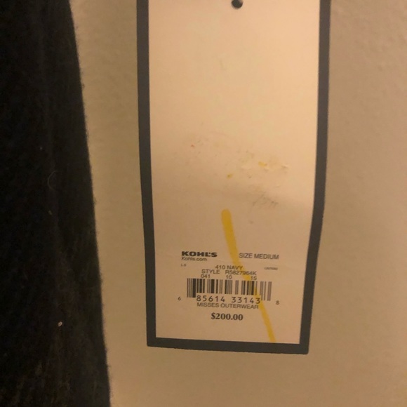 NWT Croft & barrow medium wool plaid coat - Picture 7 of 12